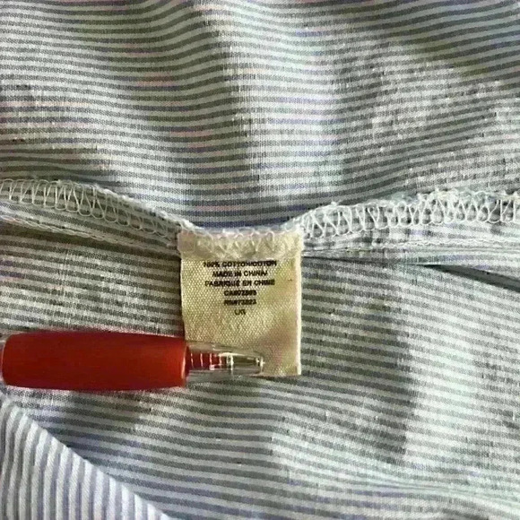 No  Comment Off Shoulder Top Coastal Minimalist Blue Large - Picture 6 of 6